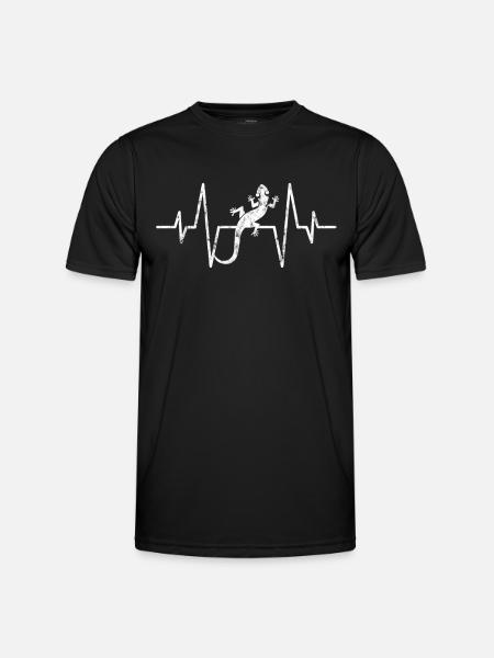 Lizard heartbeat - Men's Functional T-Shirt - black
