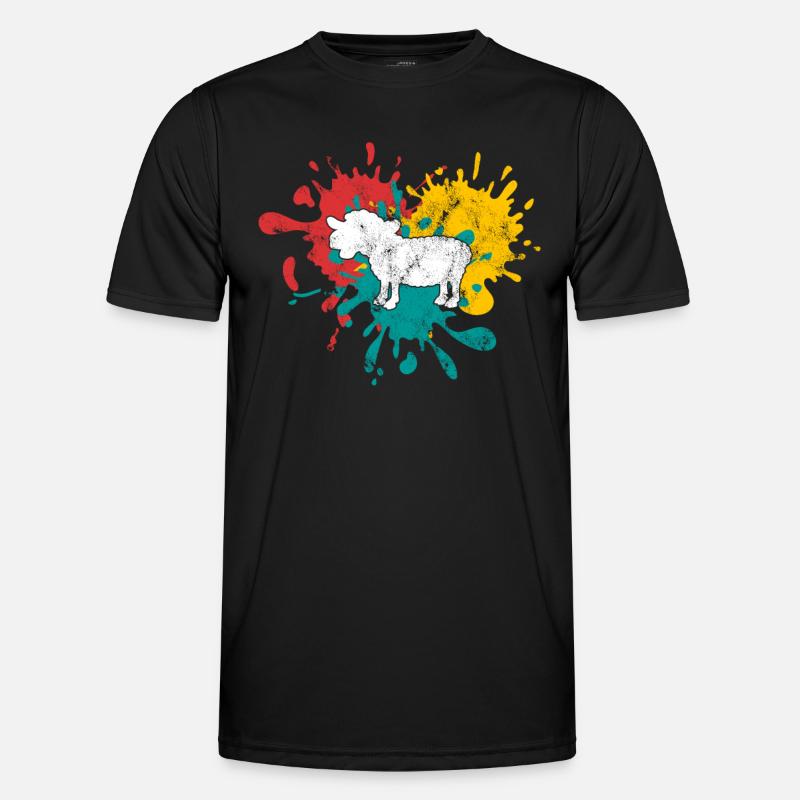 Schaf - Männer Funktions-T-Shirt - Schwarz
