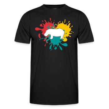 Nilpferd Silhouette - Männer Funktions-T-Shirt - Schwarz - Vorne - AI Model Male 178 dark (178cm)