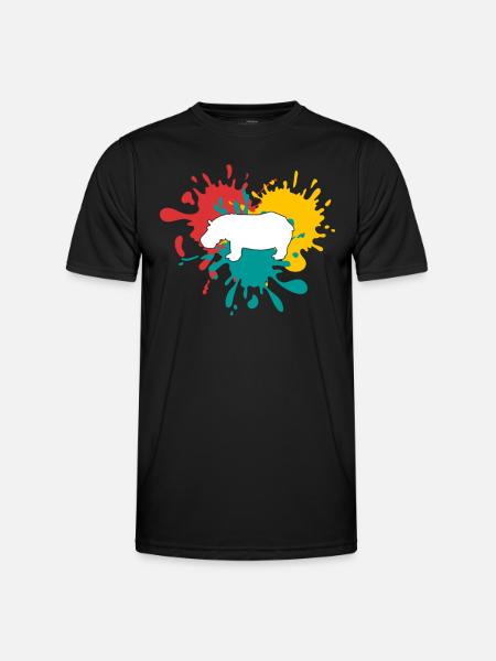 Hippo Silhouette - Men's Functional T-Shirt - black