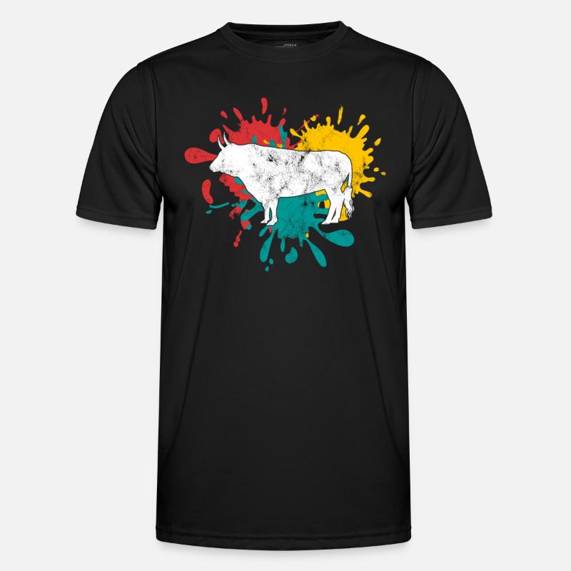 Stier - Männer Funktions-T-Shirt - Schwarz