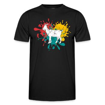 Silhouette de chèvre - T-shirt sport Homme - noir - Devant - AI Model Male 178 dark (178cm)