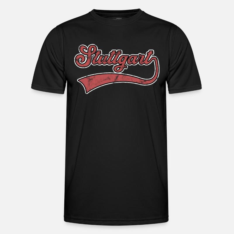 Stuttgart Schriftzug - Männer Funktions-T-Shirt - Schwarz
