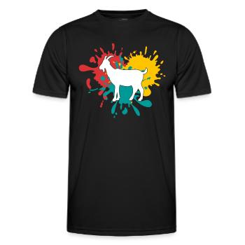 Goat - Men's Functional T-Shirt - black - Front - AI Model Male 178 dark (178cm)