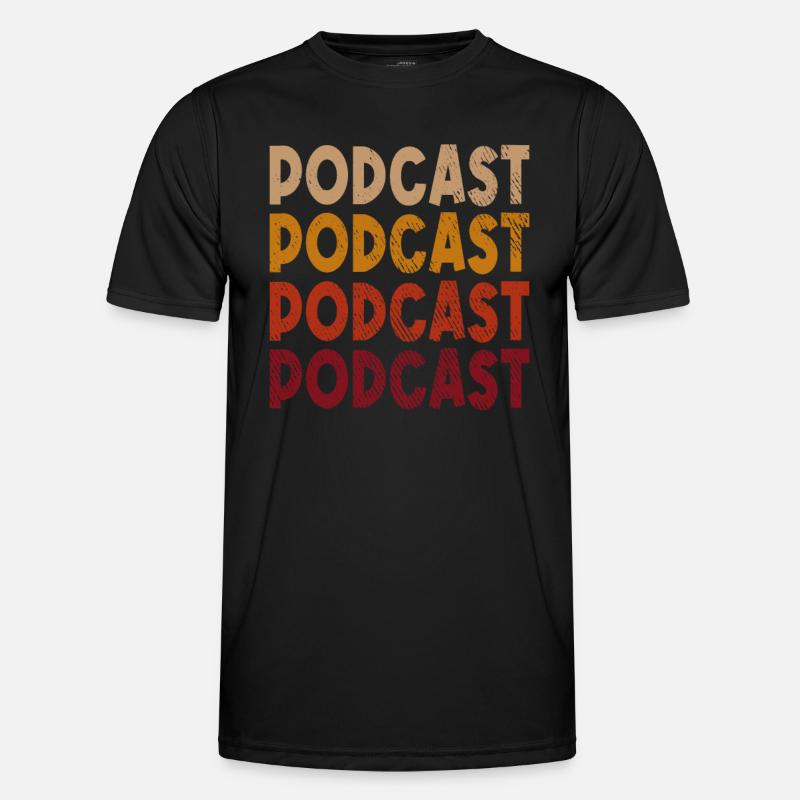 Podcast Retro Männer Funktions-T-Shirt