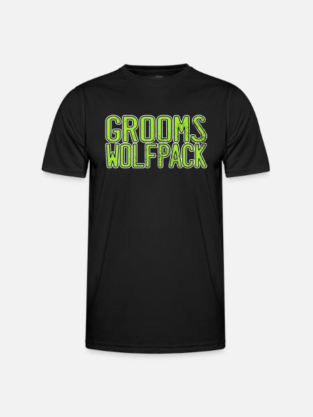 Groom's Wolf Pack - Men's Functional T-Shirt - black