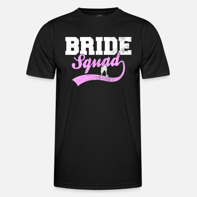 Bride Squad - Männer Funktions-T-Shirt - Schwarz