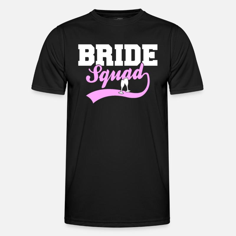 Bride Squad - Männer Funktions-T-Shirt - Schwarz
