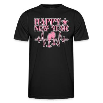 Frohes Neues Jahr - Männer Funktions-T-Shirt - Schwarz - Vorne - AI Model Male 178 dark (178cm)