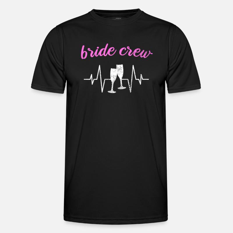 Team bride bride crew - Men's Functional T-Shirt - black