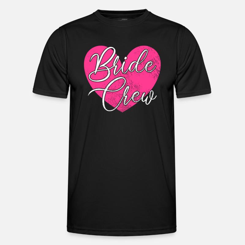 Team Braut bride crew - Männer Funktions-T-Shirt - Schwarz
