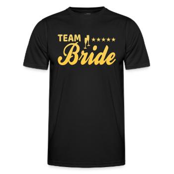 team bride Team Bride - Men's Functional T-Shirt - black - Front - AI Model Male 178 dark (178cm)