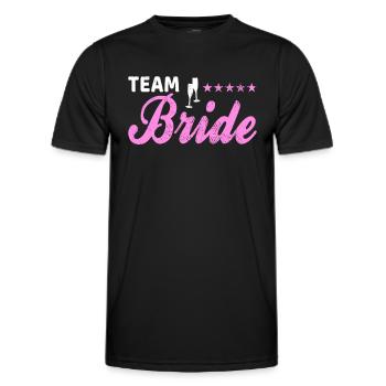 team bride Team Bride - Men's Functional T-Shirt - black - Front - AI Model Male 178 dark (178cm)