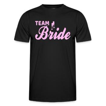 team bride Team Bride - Men's Functional T-Shirt - black - Front - AI Model Male 178 dark (178cm)