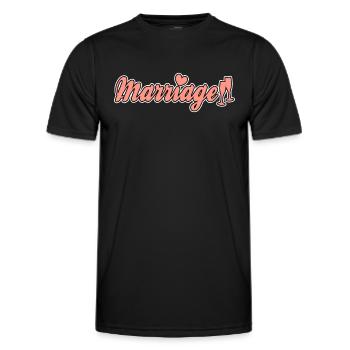 Marriage wedding lettering - Men's Functional T-Shirt - black - Front - AI Model Male 178 dark (178cm)