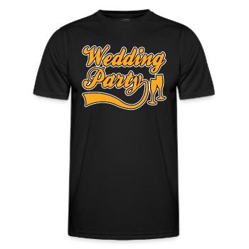 Fête de mariage - T-shirt sport Homme - noir - Devant - AI Model Male 178 dark (178cm)