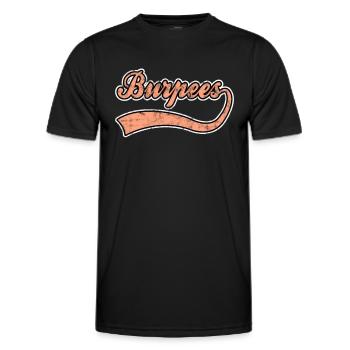 Burpees Schriftzug - Männer Funktions-T-Shirt - Schwarz - Vorne - AI Model Male 178 dark (178cm)