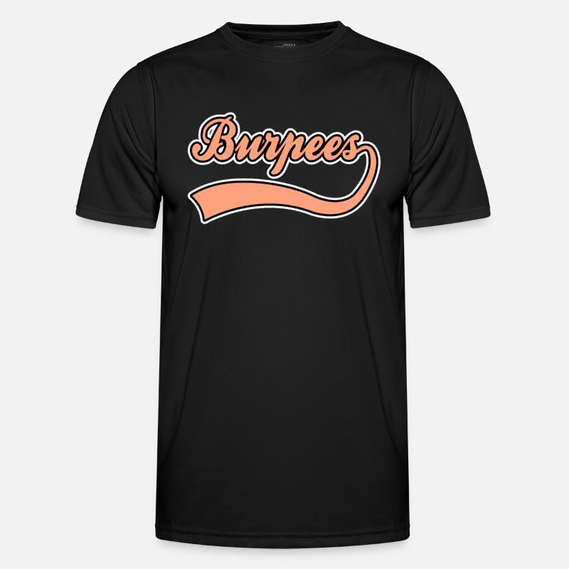 Burpee's lettering - Men's Functional T-Shirt - black