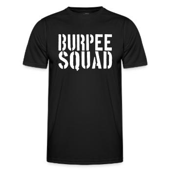 Burpee Squad - Men's Functional T-Shirt - black - Front - AI Model Male 178 dark (178cm)