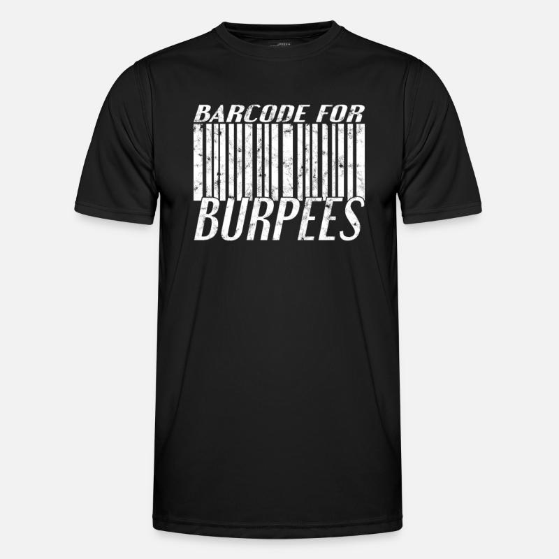 Burpee Barcode - Men's Functional T-Shirt - black