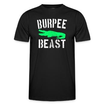 Burpee Beast - Men's Functional T-Shirt - black - Front - AI Model Male 178 dark (178cm)