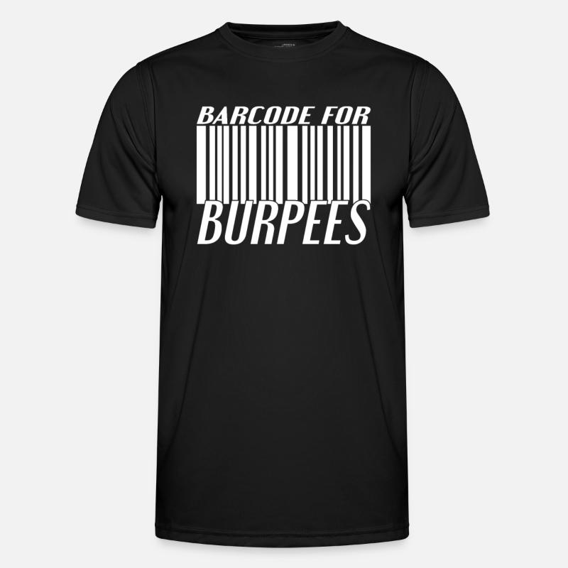 Code à barres Burpee - T-shirt sport Homme - noir