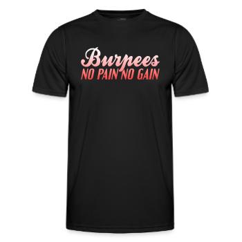 Burpees pas de douleur pas de gain - T-shirt sport Homme - noir - Devant - AI Model Male 178 dark (178cm)
