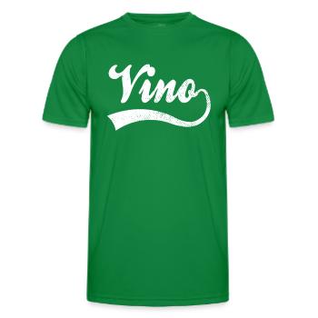 Wein Vino Schriftzug - Männer Funktions-T-Shirt - Kelly Green - Vorne - AI Model Male 178 dark (178cm)