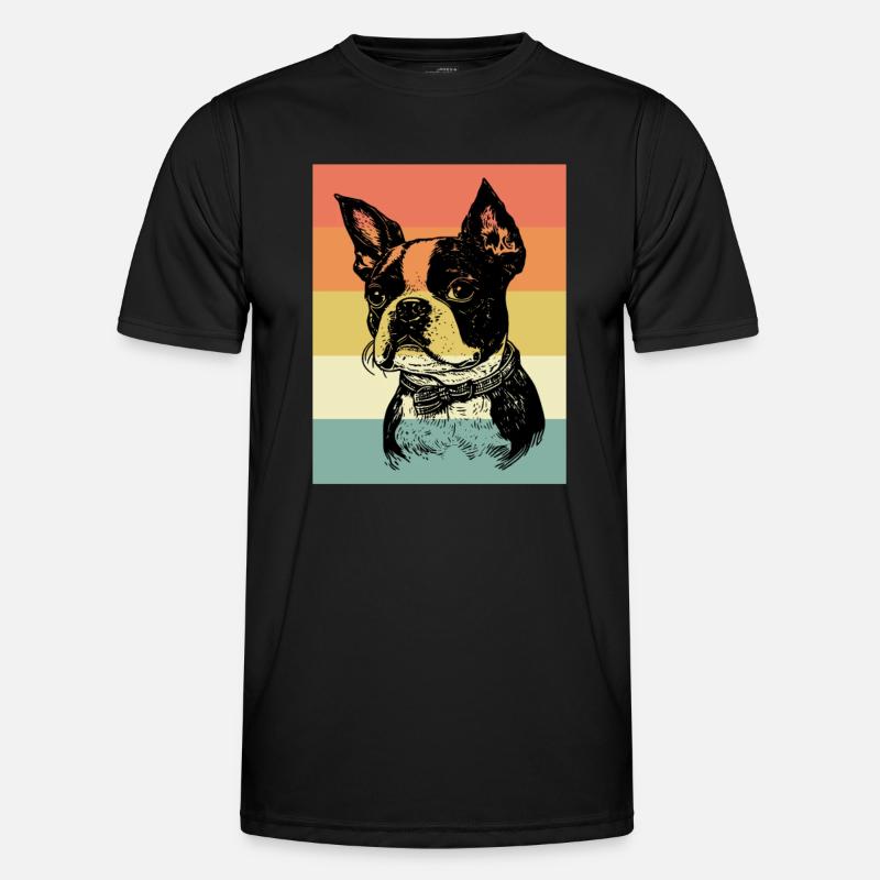 Boston Terrier - Männer Funktions-T-Shirt - Schwarz