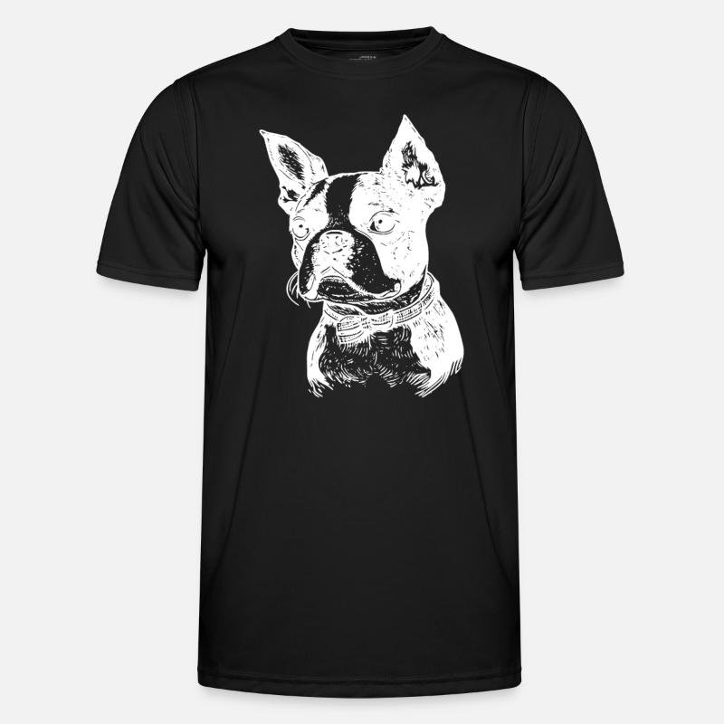 Boston Terrier - Männer Funktions-T-Shirt - Schwarz
