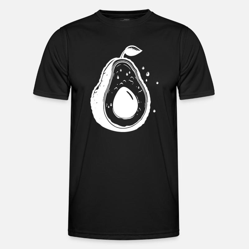 Avocado - Männer Funktions-T-Shirt - Schwarz