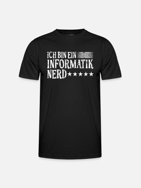 Informatik Nerd Spruch - Männer Funktions-T-Shirt - Schwarz
