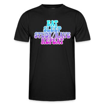 Studieren und Raven - Männer Funktions-T-Shirt - Schwarz - Vorne - AI Model Male 178 dark (178cm)