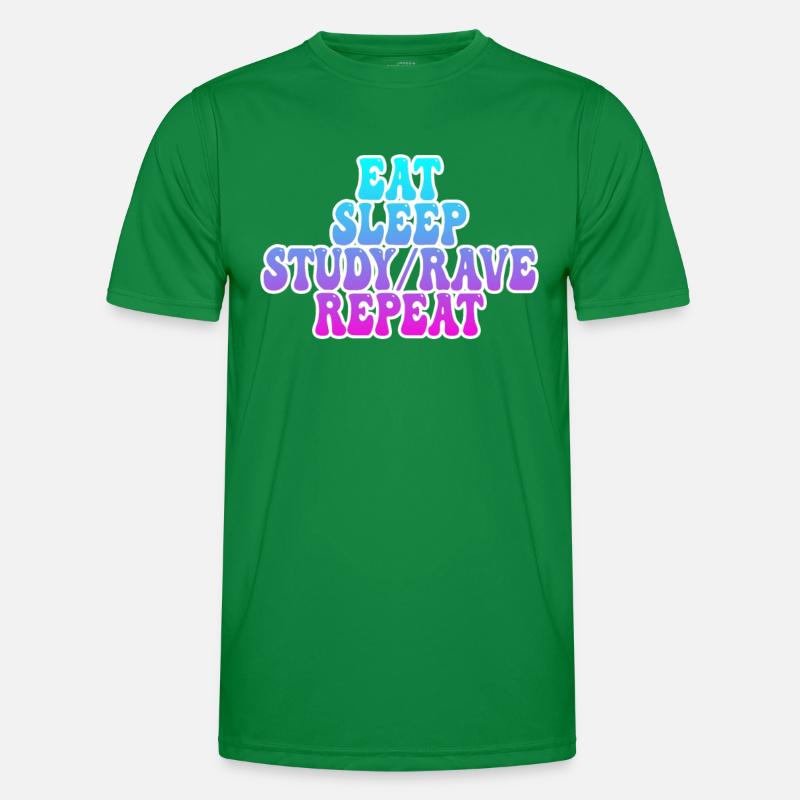Studieren und Raven Männer Funktions-T-Shirt