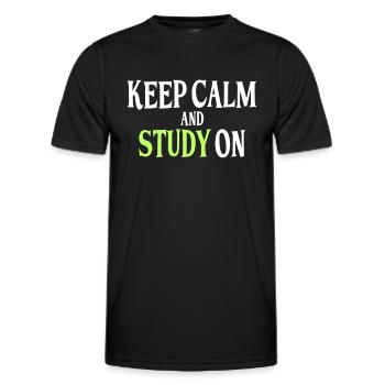 Studieren Spruch - Männer Funktions-T-Shirt - Schwarz - Vorne - AI Model Male 178 dark (178cm)