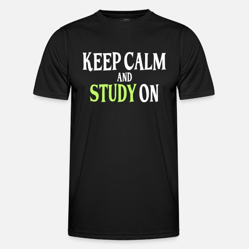 Studieren Spruch - Männer Funktions-T-Shirt - Schwarz