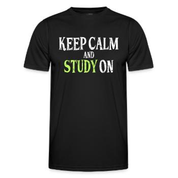 Studieren Spruch - Männer Funktions-T-Shirt - Schwarz - Vorne - AI Model Male 178 dark (178cm)