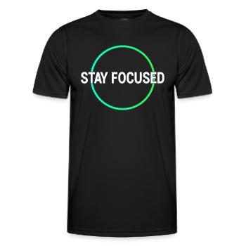Focus Learning Shirt - Men's Functional T-Shirt - black - Front - AI Model Male 178 dark (178cm)