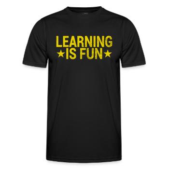 Lernen Spaß Spruch - Männer Funktions-T-Shirt - Schwarz - Vorne - AI Model Male 178 dark (178cm)