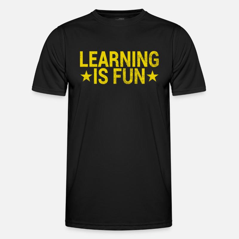 Learn Fun Saying - Men's Functional T-Shirt - black