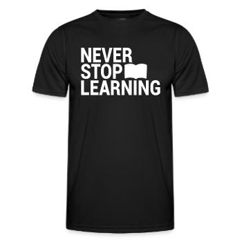Learn Saying - Men's Functional T-Shirt - black - Front - AI Model Male 178 dark (178cm)