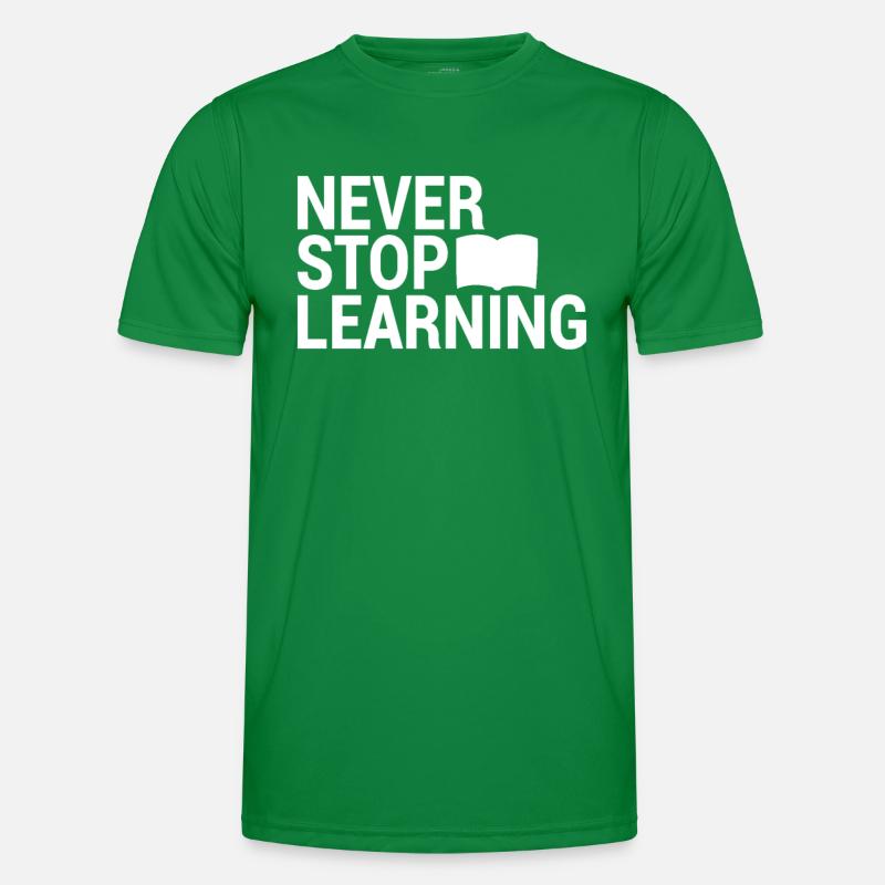 Lernen Spruch Männer Funktions-T-Shirt