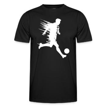 Silhouette de footballeur - T-shirt sport Homme - noir - Devant - AI Model Male 178 dark (178cm)