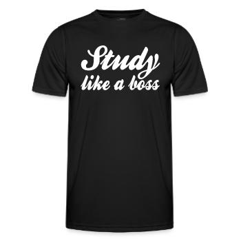 Studieren Spruch - Männer Funktions-T-Shirt - Schwarz - Vorne - AI Model Male 178 dark (178cm)