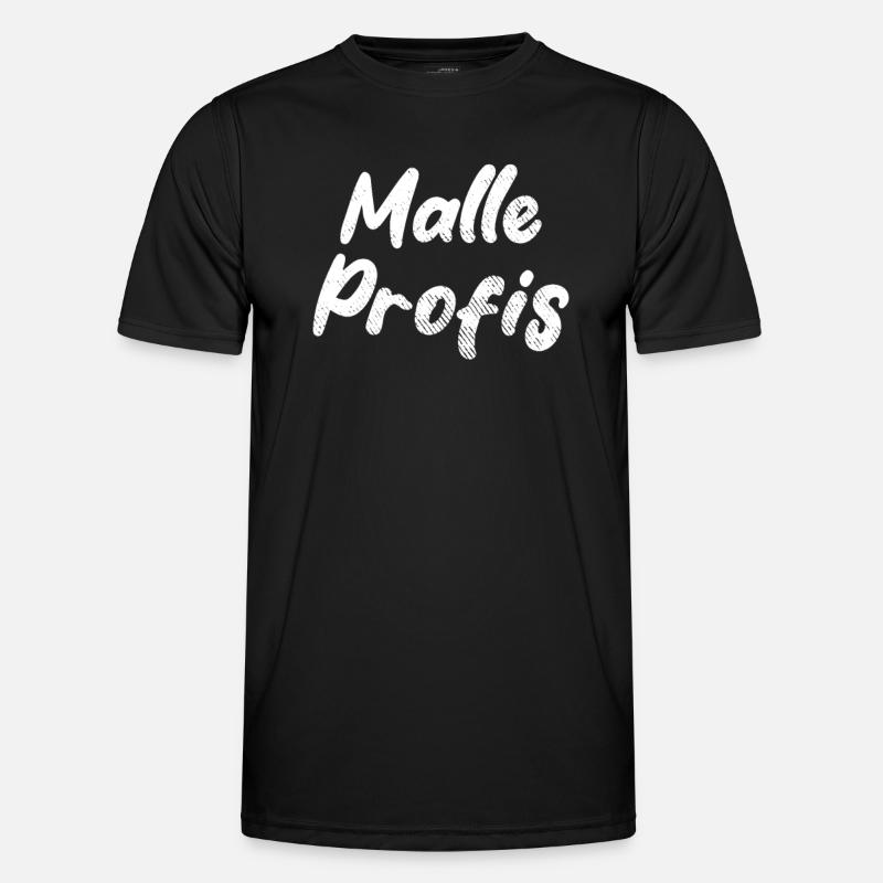 Mallorca Malle Profis - Männer Funktions-T-Shirt - Schwarz