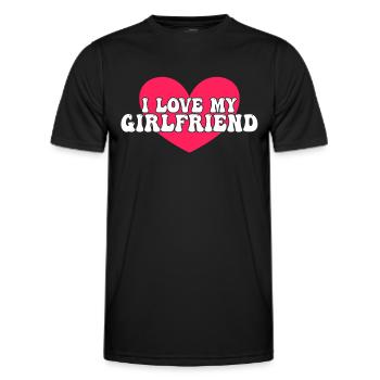 J’aime ma copine - T-shirt sport Homme - noir - Devant - AI Model Male 178 dark (178cm)