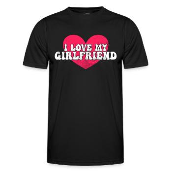 J’aime ma copine - T-shirt sport Homme - noir - Devant - AI Model Male 178 dark (178cm)