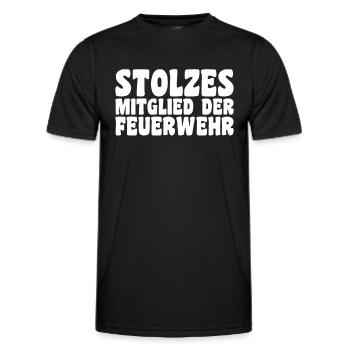 Mitglied der Feuerwehr - Männer Funktions-T-Shirt - Schwarz - Vorne - AI Model Male 178 dark (178cm)