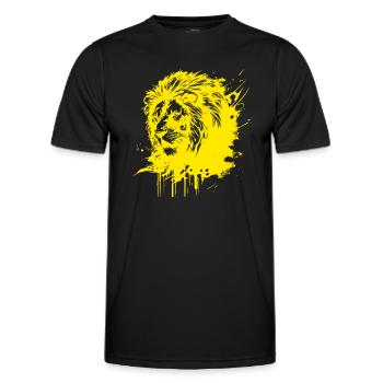 Lion Lion's Head - Men's Functional T-Shirt - black - Front - AI Model Male 178 dark (178cm)