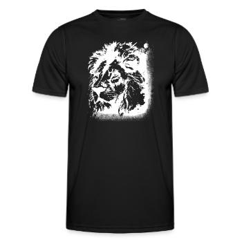 Lion Lion's Head - Men's Functional T-Shirt - black - Front - AI Model Male 178 dark (178cm)